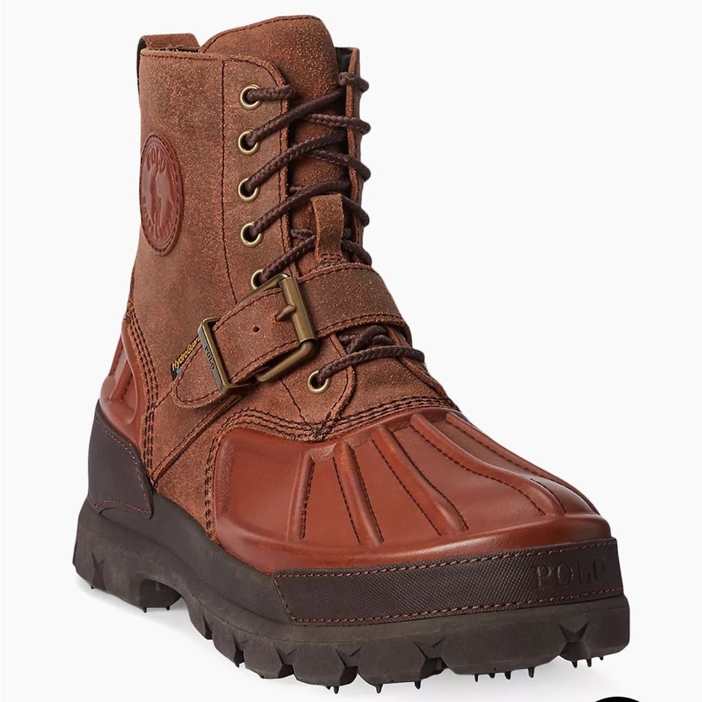 RALPH LAUREN- Oslo High Waterproof Leather-Suede Boots